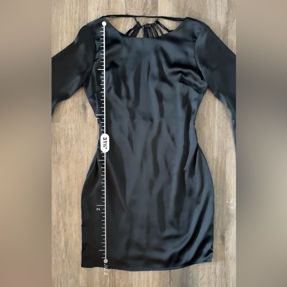 Silky Backless Mini Witch Dress with Angel Sleeves - Picture 11 of 13
